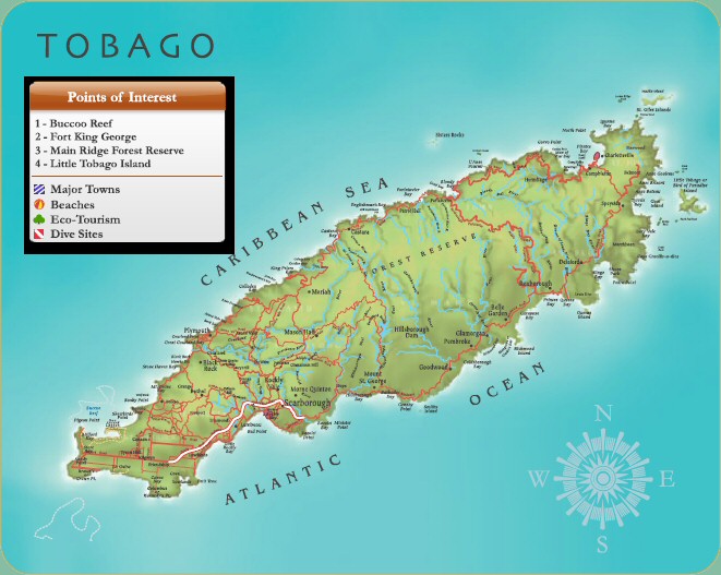 Map Of Tobago